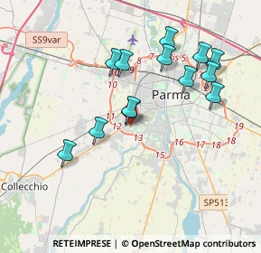 Mappa Strada Guidorossi, 43126 Parma PR, Italia (3.60615)