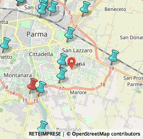 Mappa 43123 Parma PR, Italia (2.91667)