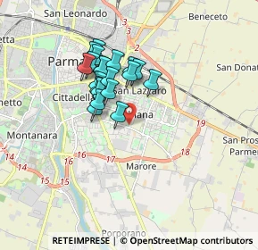 Mappa 43123 Parma PR, Italia (1.3785)