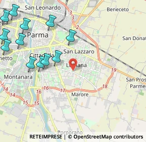 Mappa 43123 Parma PR, Italia (2.82167)