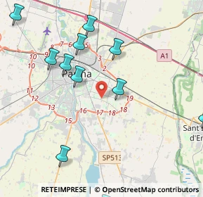 Mappa 43123 Parma PR, Italia (5.03727)