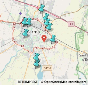 Mappa 43123 Parma PR, Italia (3.775)