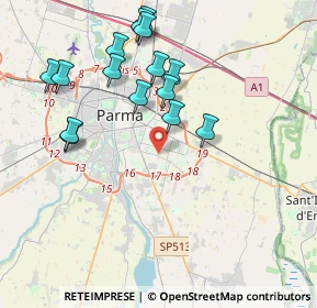 Mappa 43123 Parma PR, Italia (4.05867)