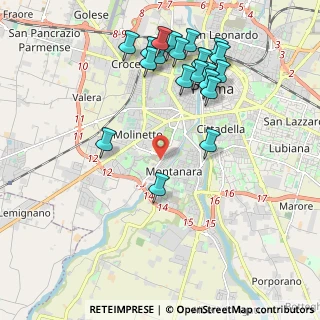 Mappa Via Benedetto Croce, 43125 Parma PR, Italia (2.246)
