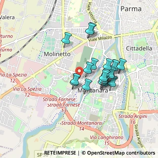 Mappa Via Benedetto Croce, 43125 Parma PR, Italia (0.7195)