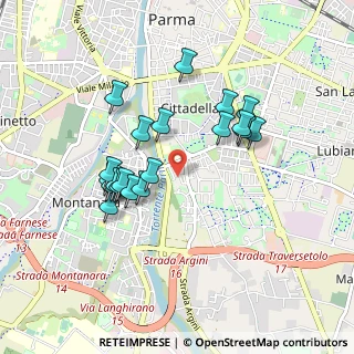 Mappa Via Vittorio Bachelet, 43123 Parma PR, Italia (0.8215)