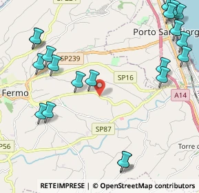 Mappa Sp. Pompeiana Remaf, 63900 Fermo FM, Italia (2.9595)