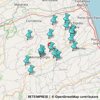 Mappa Via Colle Cerreto, 63833 Montegiorgio FM, Italia (7.05444)