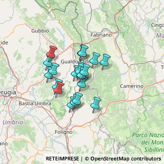 Mappa Frazione Poggio Parrano, 06025 Nocera Umbra PG, Italia (9.6465)