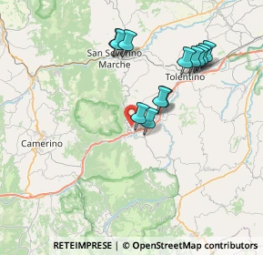 Mappa Località Case Sparse Borgiano, 62020 Serrapetrona MC, Italia (7.13333)