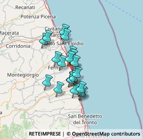 Mappa Contrada Abbadetta, 63900 Marina Palmense FM, Italia (9.7275)