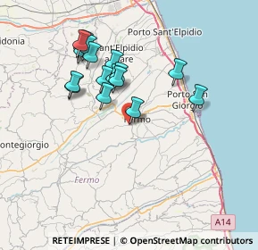 Mappa Via Giovanni della Verna, 63900 Fermo FM, Italia (7.06471)