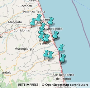 Mappa Largo Temistocle Calzecchi Onesti, 63900 Fermo FM, Italia (9.914)