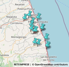 Mappa Largo Armando Falconi, 63900 Fermo FM, Italia (9.91067)