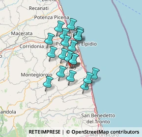 Mappa Via Virgilio, 63900 Fermo FM, Italia (9.6075)