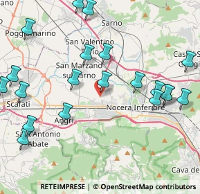 Mappa Via Filettine, 84016 Pagani SA, Italia (5.4315)