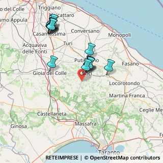 Mappa Km. 3 per Mottola Contrada, 70015 Noci BA, Italia (16.93)