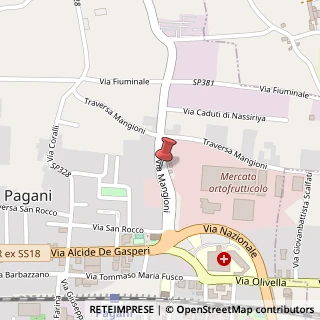 Mappa Via Mangioni, 1, 84016 Pagani, Salerno (Campania)