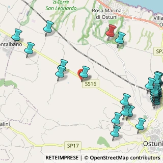 Mappa SS  16 Km. 875 Contrada Rialbo, 72017 Ostuni BR, Italia (3.5)