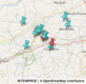 Mappa Via Po, 62100 Piediripa MC, Italia (5.05)