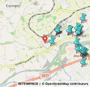 Mappa Via Esino, 62100 Piediripa MC, Italia (1.303)