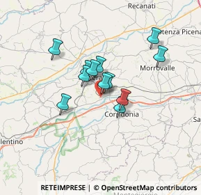 Mappa Via Esino, 62100 Piediripa MC, Italia (5.0325)