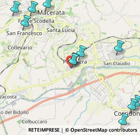 Mappa Via Esino, 62100 Piediripa MC, Italia (3.07615)