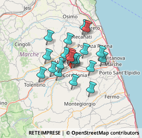 Mappa Via Enrico Mattei, 62100 Corridonia MC, Italia (9.303)