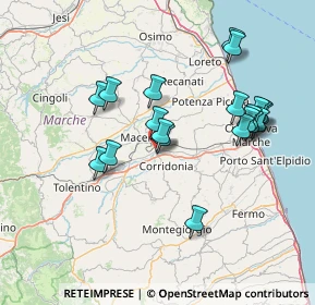 Mappa Via Enrico Mattei, 62100 Corridonia MC, Italia (14.9005)