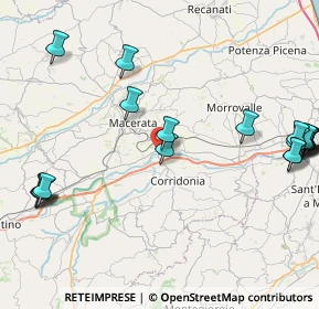 Mappa Via Enrico Mattei, 62100 Corridonia MC, Italia (11.479)