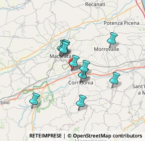 Mappa Via Enrico Mattei, 62100 Corridonia MC, Italia (5.48917)