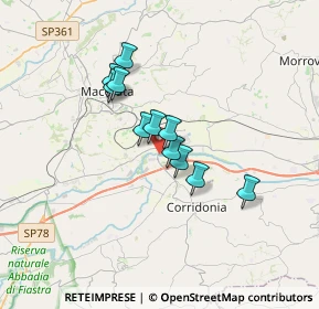 Mappa Via Enrico Mattei, 62100 Corridonia MC, Italia (2.50909)