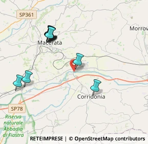 Mappa Via Enrico Mattei, 62100 Corridonia MC, Italia (4.20273)