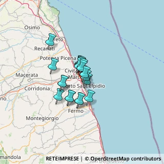 Mappa Via Tunisia, 63821 Porto Sant'Elpidio FM, Italia (8.1365)