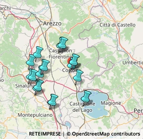 Mappa Via Dardano, 52044 Cortona AR, Italia (13.6385)