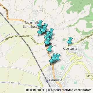 Mappa Case sparse le Piagge, 52044 Cortona AR, Italia (0.51667)