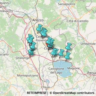 Mappa Case sparse le Piagge, 52044 Cortona AR, Italia (10.131)
