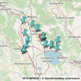 Mappa Case sparse le Piagge, 52044 Cortona AR, Italia (11.417)
