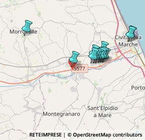 Mappa Raccordo Tolentino - Civitanova Marche, 62010 Civitanova Marche MC, Italia (3.60917)