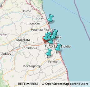 Mappa Raccordo Tolentino - Civitanova Marche, 62010 Civitanova Marche MC, Italia (16.47727)