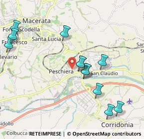Mappa Via Mincio, 62100 Piediripa MC, Italia (2.18167)