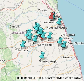 Mappa Via Mincio, 62100 Piediripa MC, Italia (10.9655)