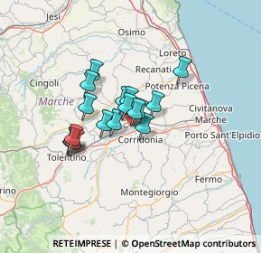 Mappa Via Mincio, 62100 Piediripa MC, Italia (9.14353)