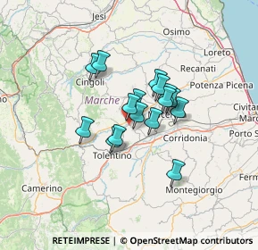 Mappa Contrada Campetella, 62010 Pollenza MC, Italia (9.02688)