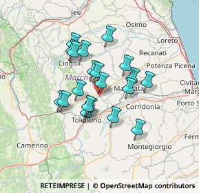 Mappa Contrada Campetella, 62010 Pollenza MC, Italia (10.985)