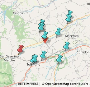 Mappa Contrada Campetella, 62010 Pollenza MC, Italia (7.10923)