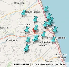 Mappa Contrada Piane Chienti snc, 62010 Montecosaro MC, Italia (6.83167)