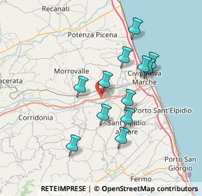 Mappa Contrada Piane Chienti snc, 62010 Montecosaro MC, Italia (6.49167)