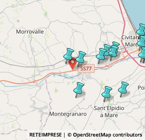 Mappa Contrada Piane Chienti snc, 62010 Montecosaro MC, Italia (4.82462)