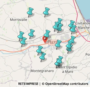 Mappa Contrada Piane Chienti snc, 62010 Montecosaro MC, Italia (3.8835)